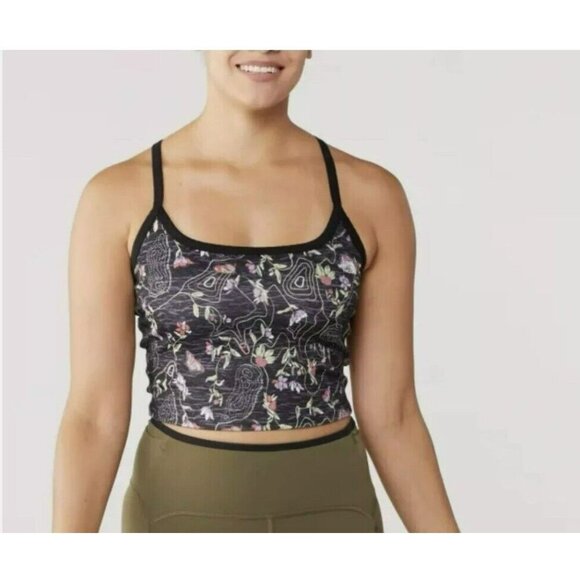 The North Face Plus Size Floral Black Active Crop Top‎ Size 3XL NEW $45 MSRP - Picture 2 of 13